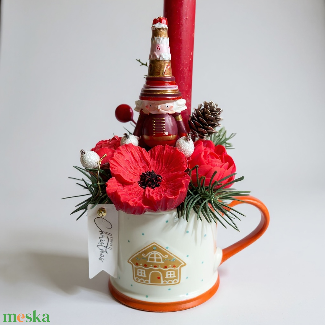 Bögrés adventi dísz - karácsony - adventi díszek - adventi asztaldísz - Meska.hu