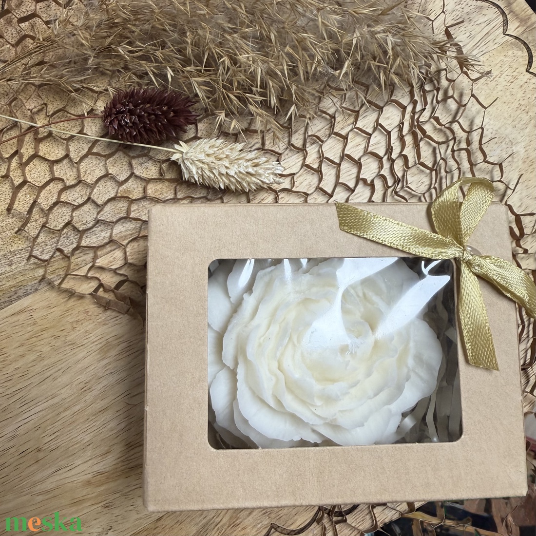 Bazsarózsa (peony) gyertya - otthon & életmód - gyertya, illat, aroma - gyertya - Meska.hu