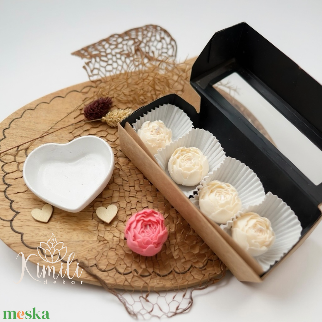 Pici Bazsarózsa (peony) gyertyák - otthon & életmód - gyertya, illat, aroma - gyertya - Meska.hu