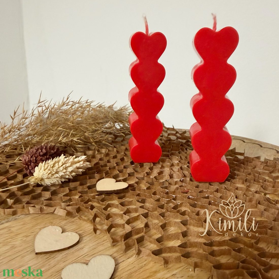 Szív gyertya - otthon & életmód - gyertya, illat, aroma - gyertya - Meska.hu