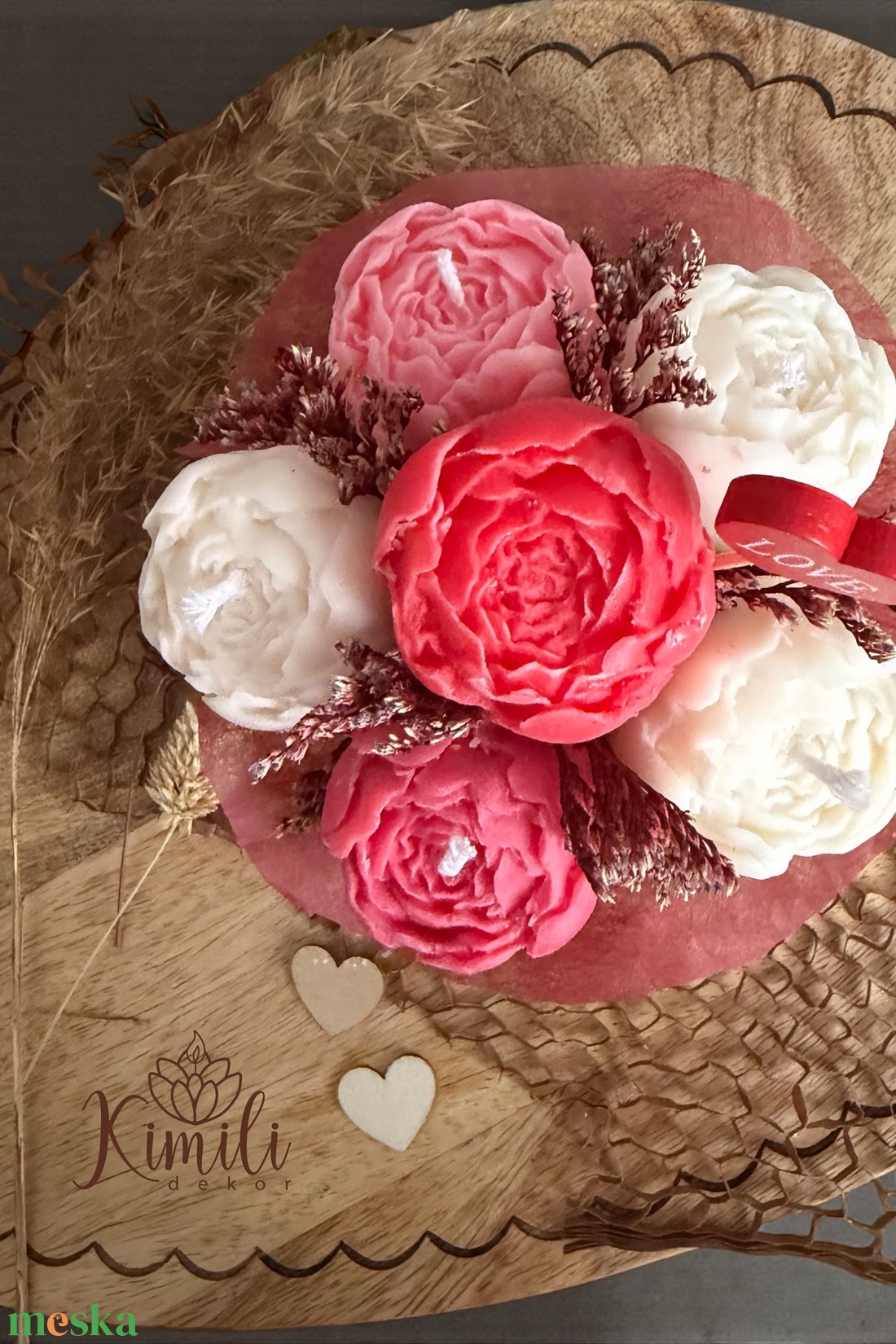 Valentin napi virágbox - otthon & életmód - gyertya, illat, aroma - gyertya - Meska.hu