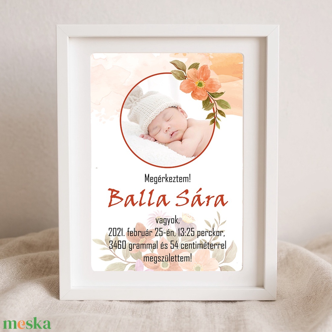 MEGÉRKEZTEM személyre szabható poszter - baba - mama - babaemlékek - bababejelentők - Meska.hu