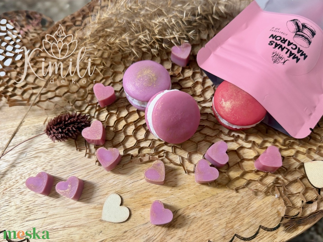 Málnás macaron illatviasz - otthon & életmód - gyertya, illat, aroma - illatviasz - Meska.hu