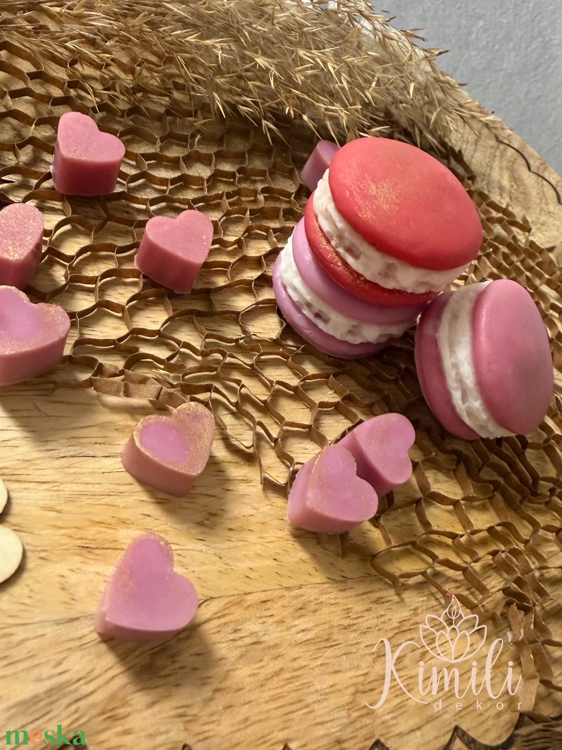 Málnás macaron illatviasz - otthon & életmód - gyertya, illat, aroma - illatviasz - Meska.hu