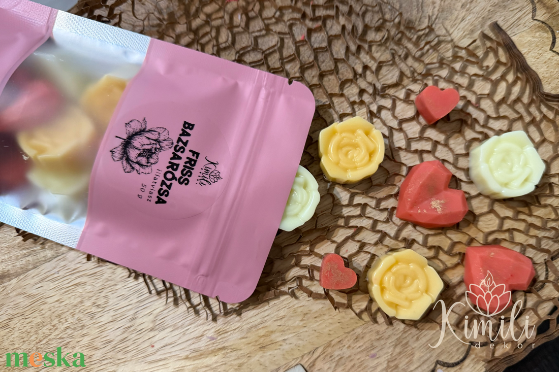 Bazsarózsa illatviasz - otthon & életmód - gyertya, illat, aroma - illatviasz - Meska.hu