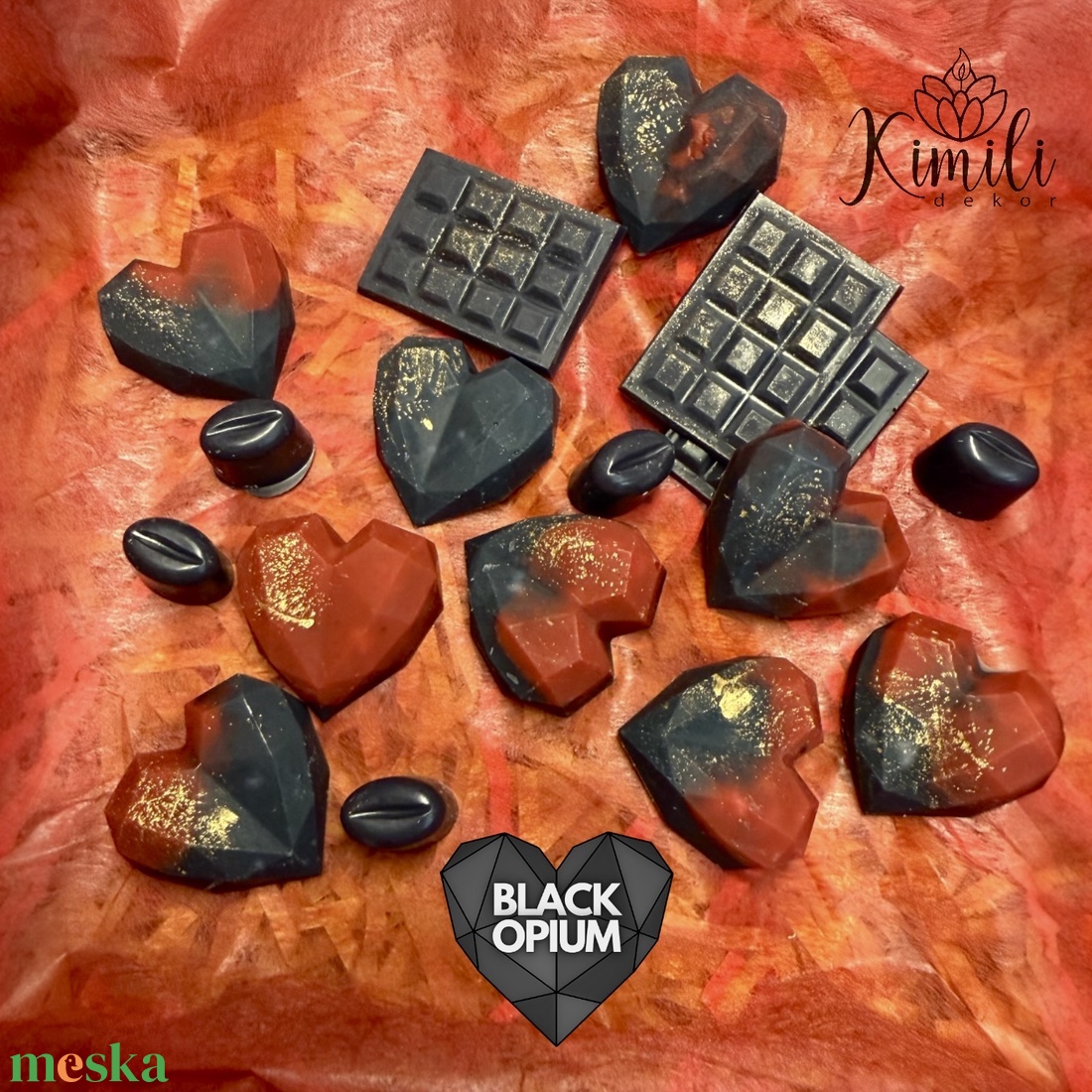 Black opium illatviasz - otthon & életmód - gyertya, illat, aroma - illatviasz - Meska.hu