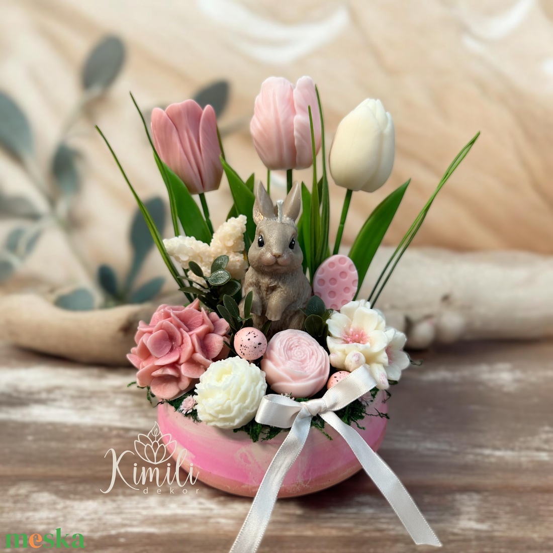 Tavaszi/húsvéti asztaldísz - ünnepi díszek, dekorációk - húsvéti díszek és dekorációk - húsvéti asztaldíszek - Meska.hu