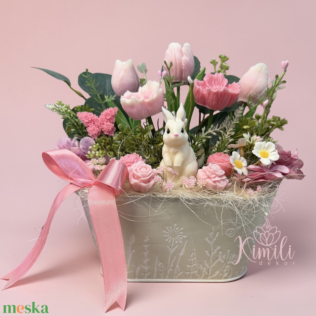Tavaszi asztaldísz - ünnepi díszek, dekorációk - húsvéti díszek és dekorációk - húsvéti asztaldíszek - Meska.hu