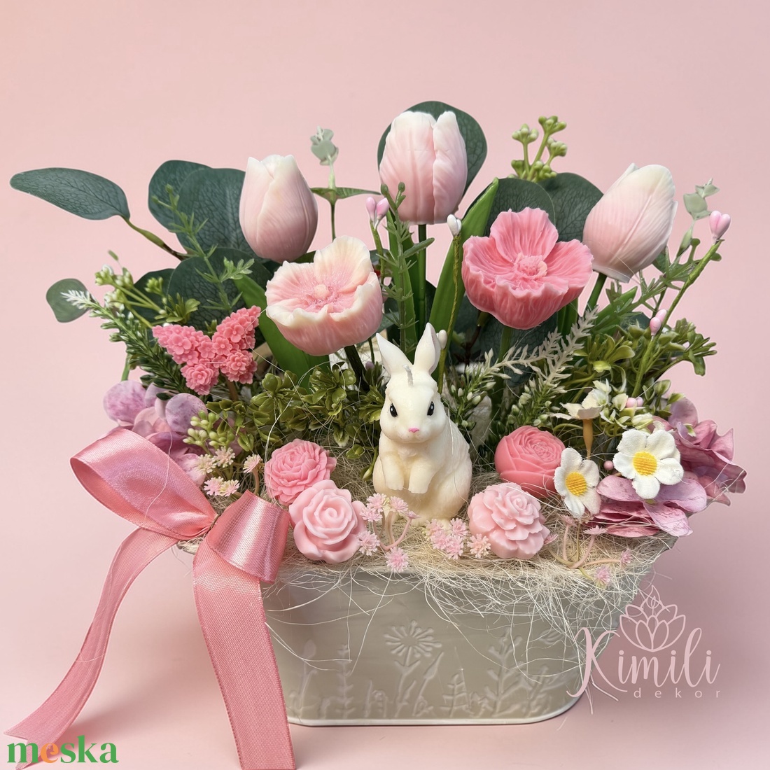 Tavaszi asztaldísz - ünnepi díszek, dekorációk - húsvéti díszek és dekorációk - húsvéti asztaldíszek - Meska.hu