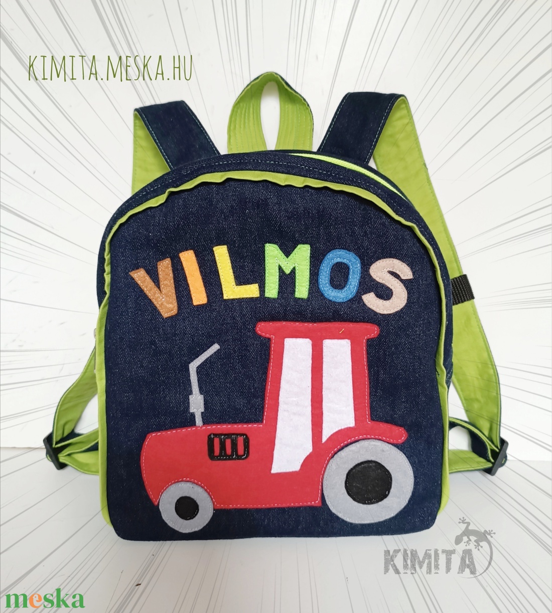 Traktoros hátizsák - táska & tok - hátizsák - kishátizsák - Meska.hu