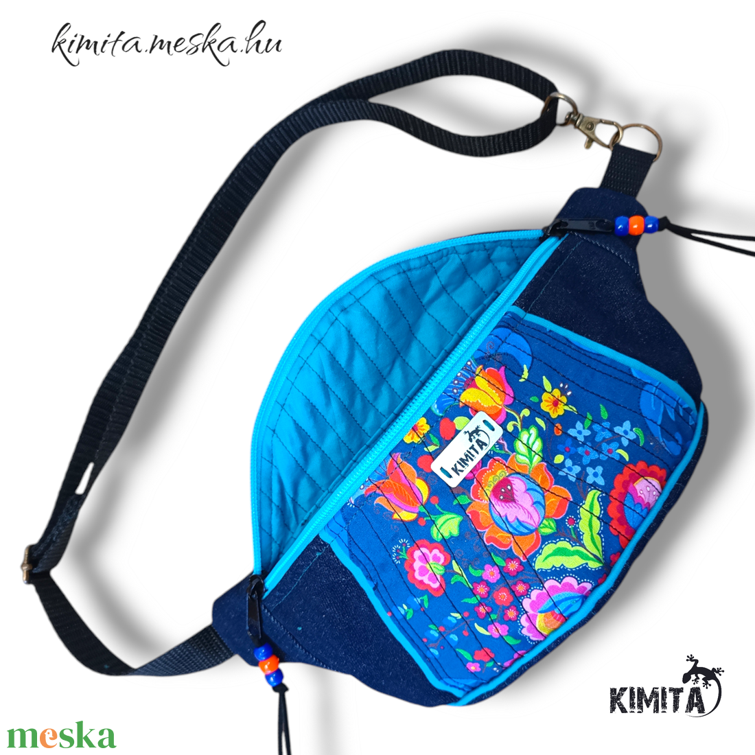 Övtáska népi mintával - táska & tok - övtáska - Meska.hu