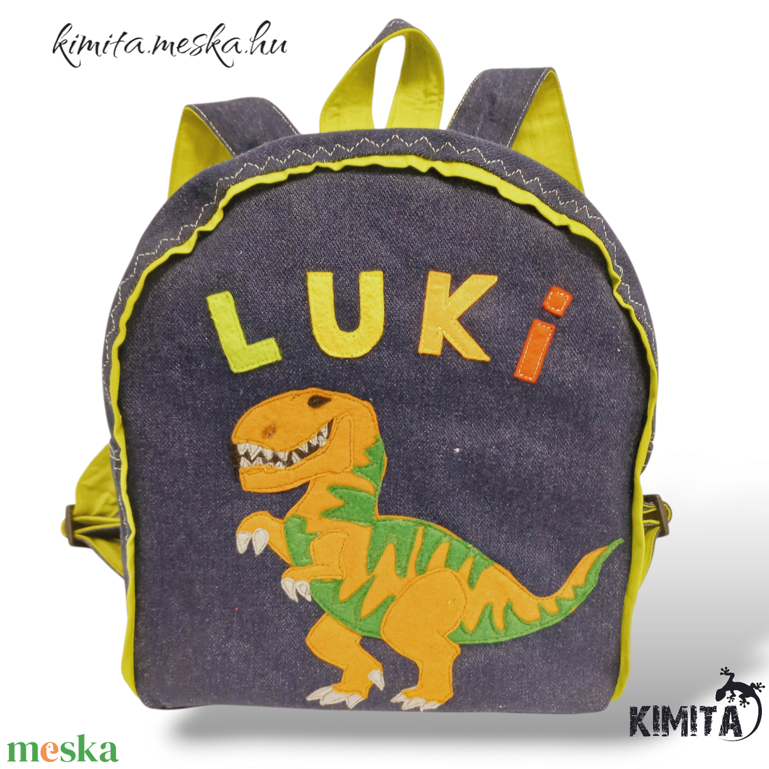 T-Rex mintás hátizsák - táska & tok - hátizsák - kishátizsák - Meska.hu