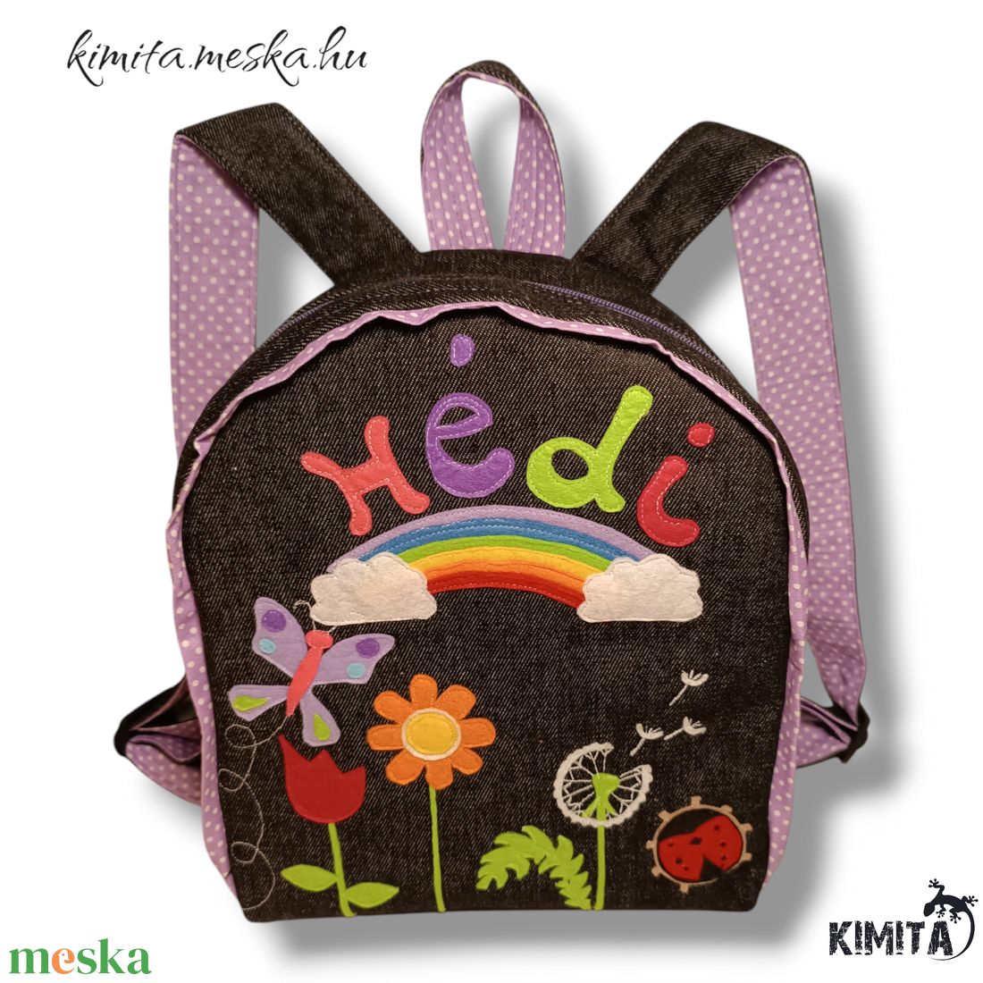 Rét mintás hátizsák - táska & tok - hátizsák - kishátizsák - Meska.hu