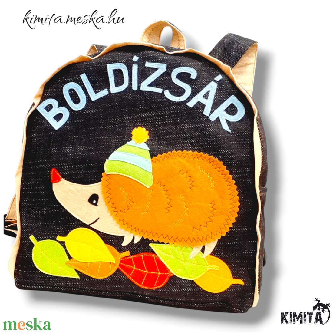 Sünis/ sündisznós hátizsák - táska & tok - hátizsák - kishátizsák - Meska.hu