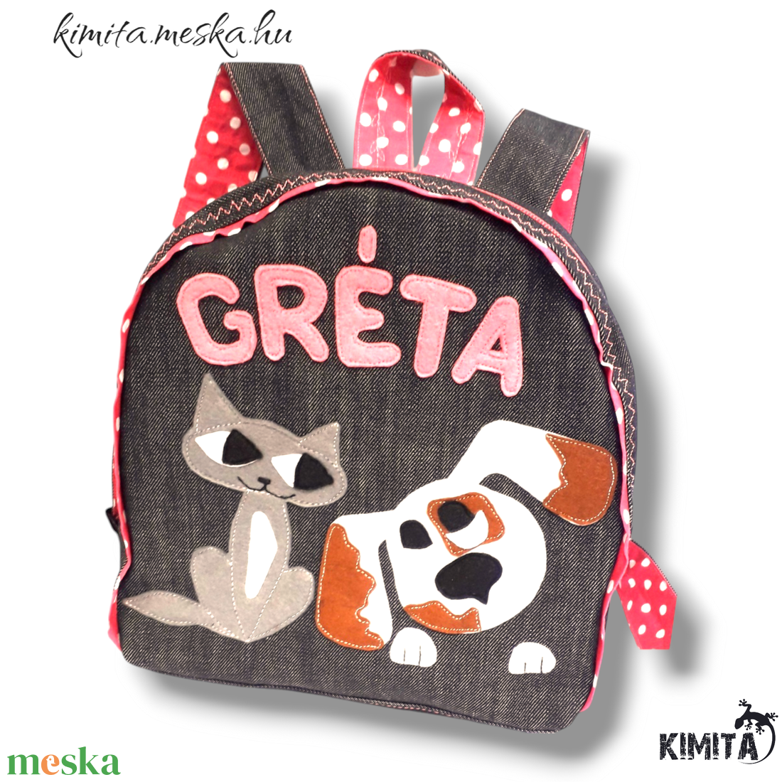 Cicás - kutyás hátizsák  - táska & tok - hátizsák - kishátizsák - Meska.hu