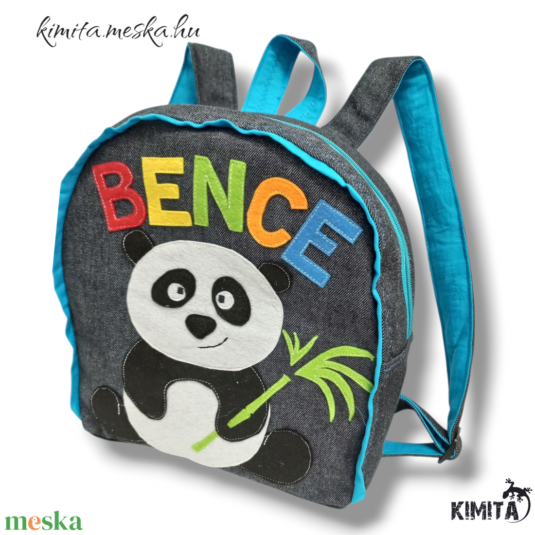 Panda macis hátizsák - táska & tok - hátizsák - kishátizsák - Meska.hu