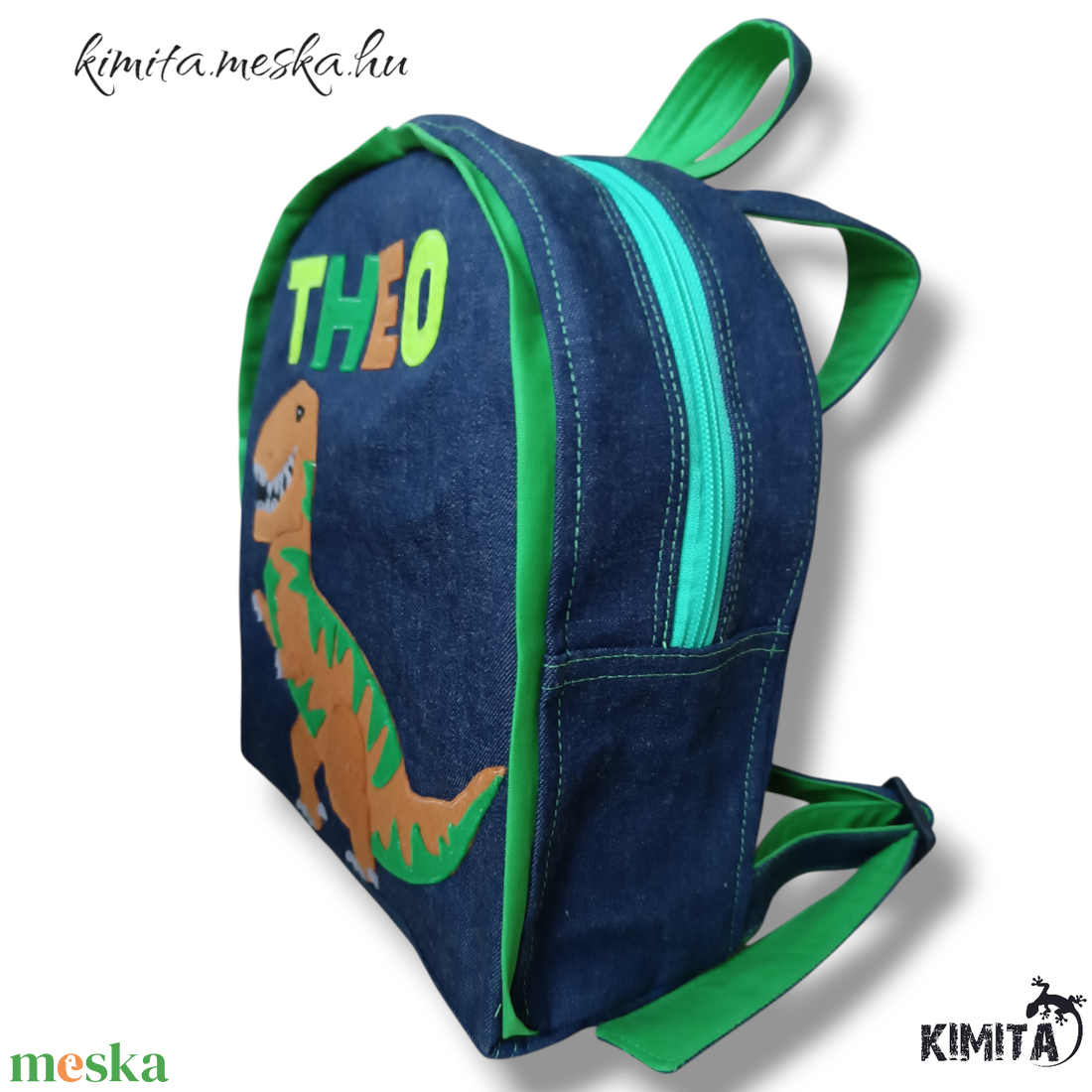 T-Rex mintás hátizsák - táska & tok - hátizsák - kishátizsák - Meska.hu