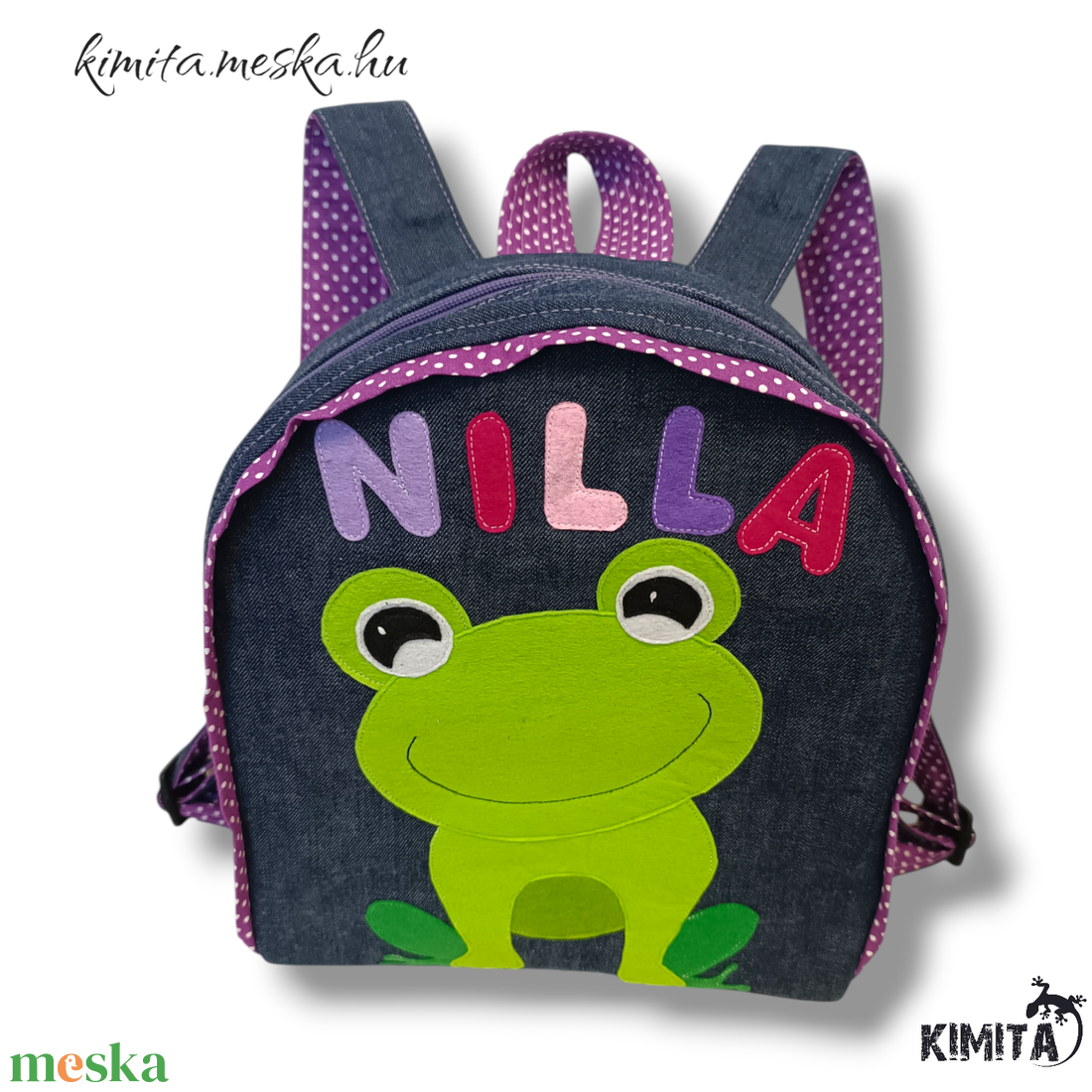 Békás hátizsák - játék & sport - ovis felszerelés - ovis hátizsák - Meska.hu