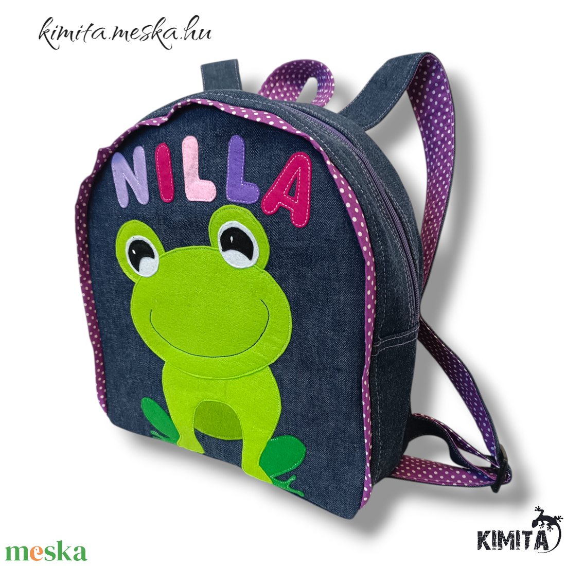 Békás hátizsák - játék & sport - ovis felszerelés - ovis hátizsák - Meska.hu