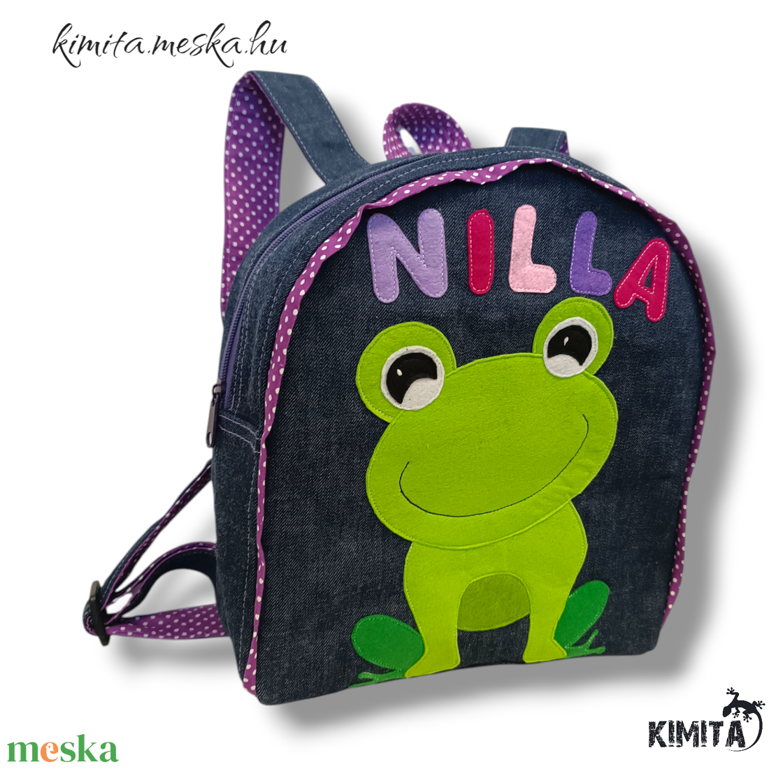 Békás hátizsák - játék & sport - ovis felszerelés - ovis hátizsák - Meska.hu