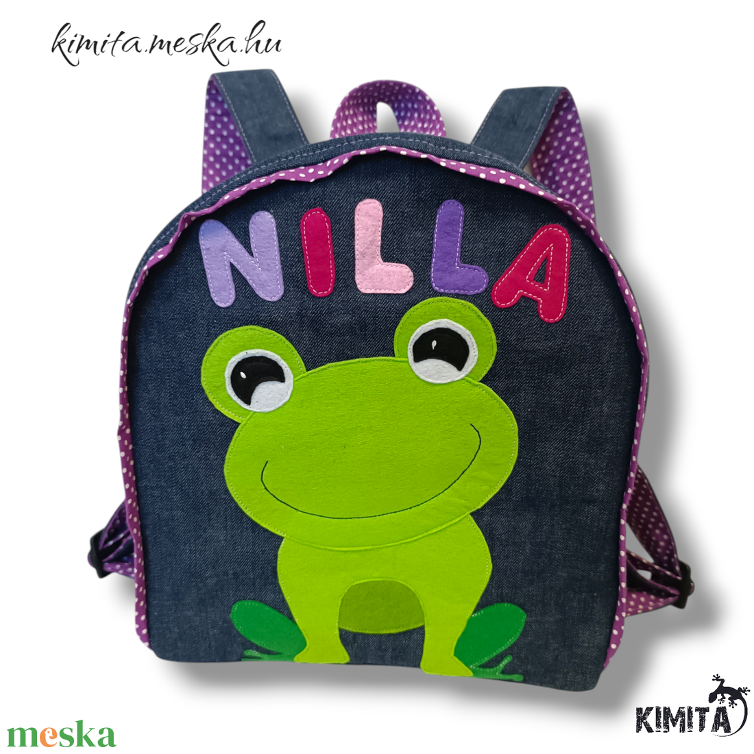 Békás hátizsák - játék & sport - ovis felszerelés - ovis hátizsák - Meska.hu