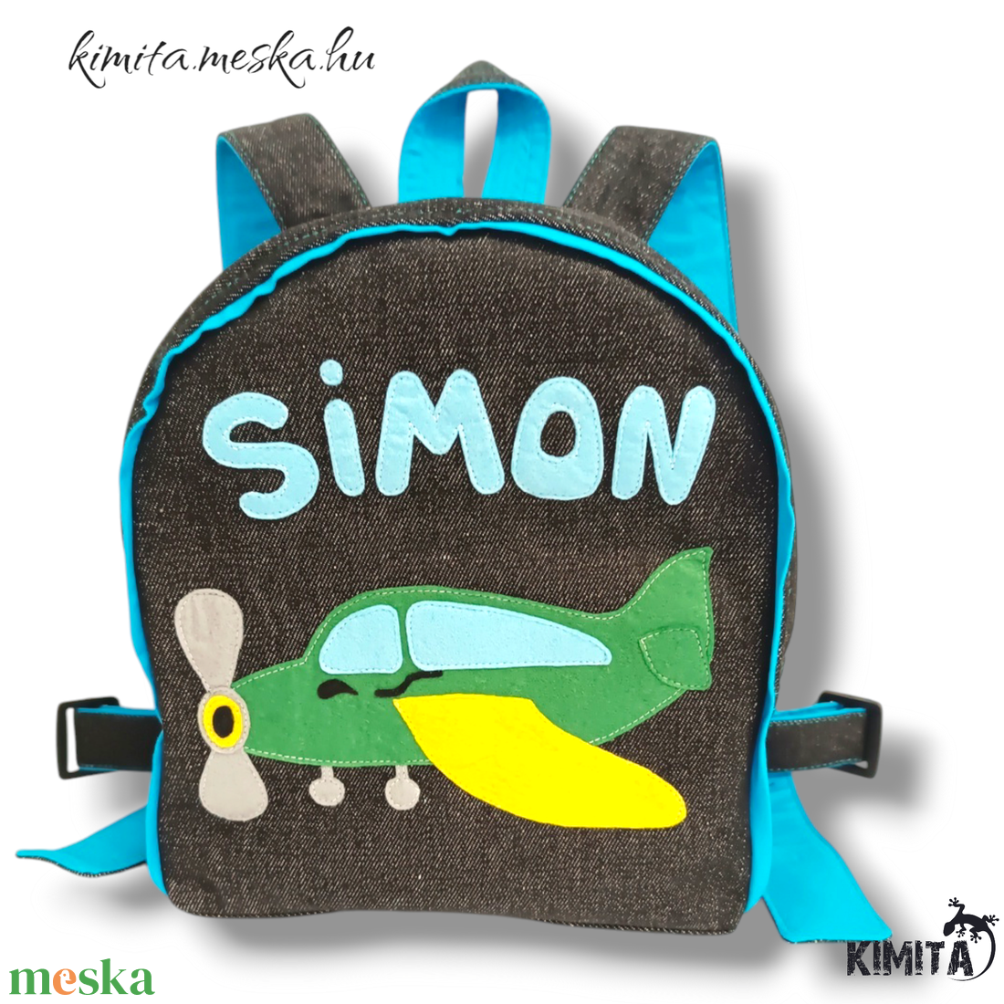 Repülős Hátizsák zöld - táska & tok - hátizsák - kishátizsák - Meska.hu