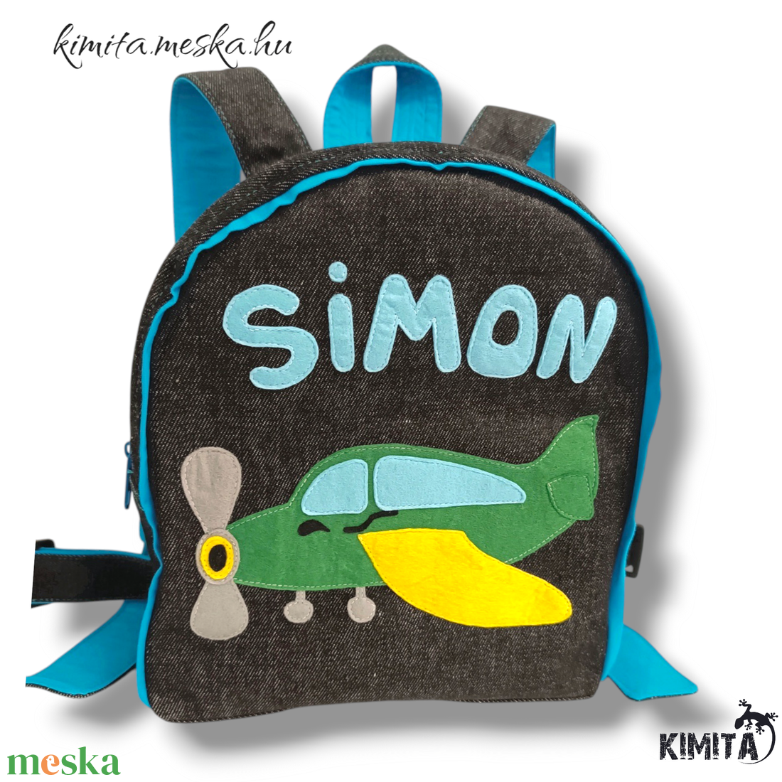 Repülős Hátizsák zöld - táska & tok - hátizsák - kishátizsák - Meska.hu