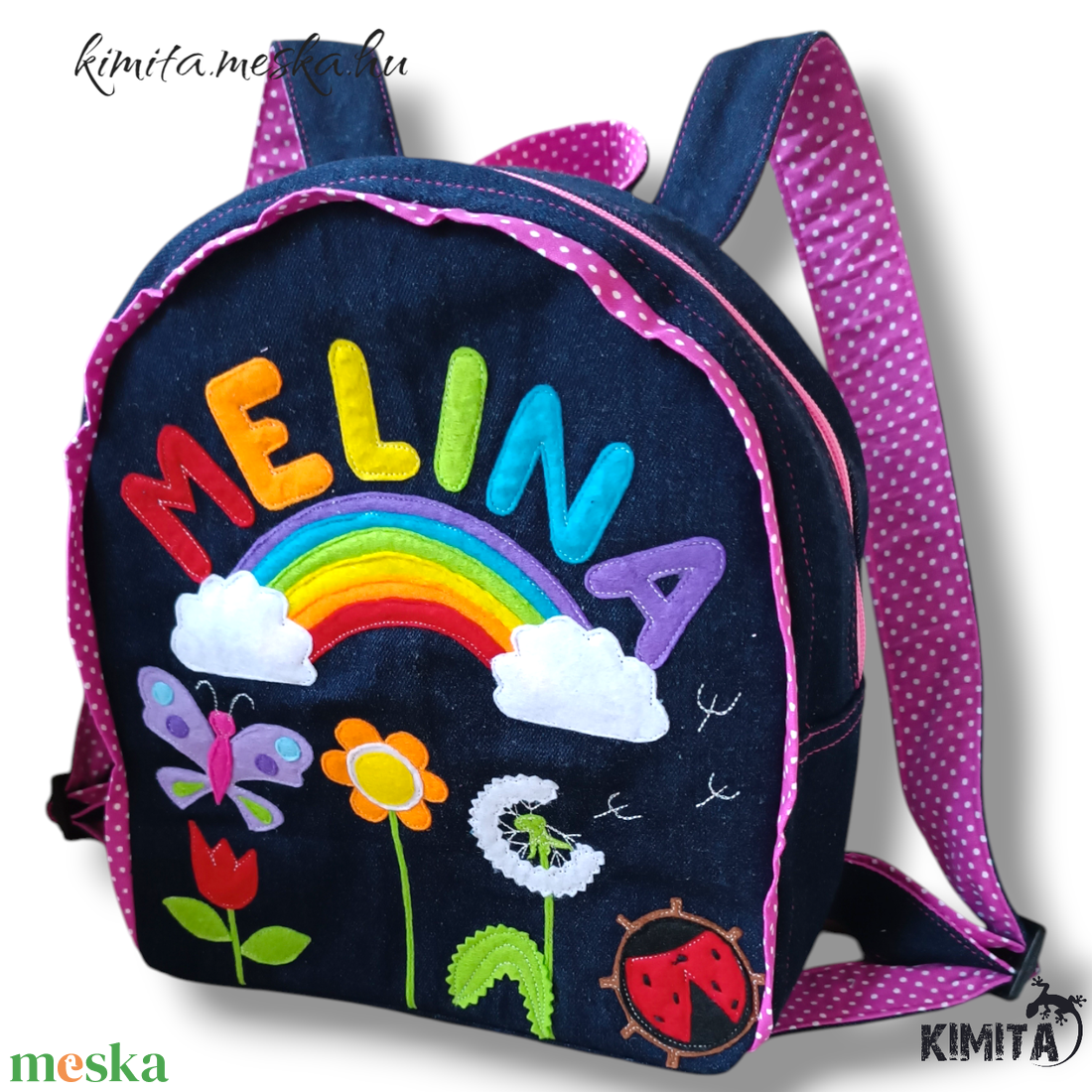 Rét mintával hátizsák  - táska & tok - hátizsák - kishátizsák - Meska.hu