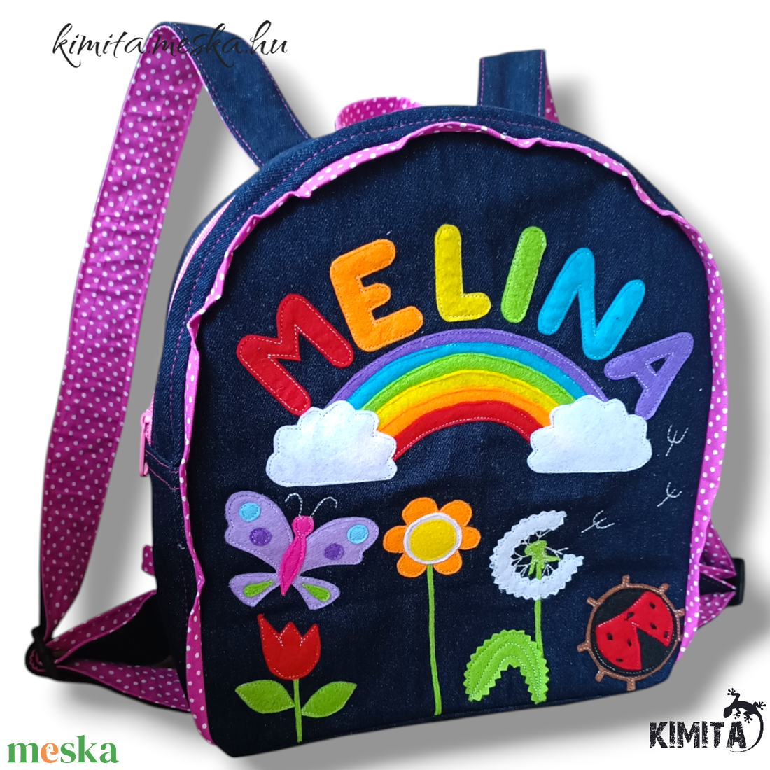 Rét mintával hátizsák  - táska & tok - hátizsák - kishátizsák - Meska.hu