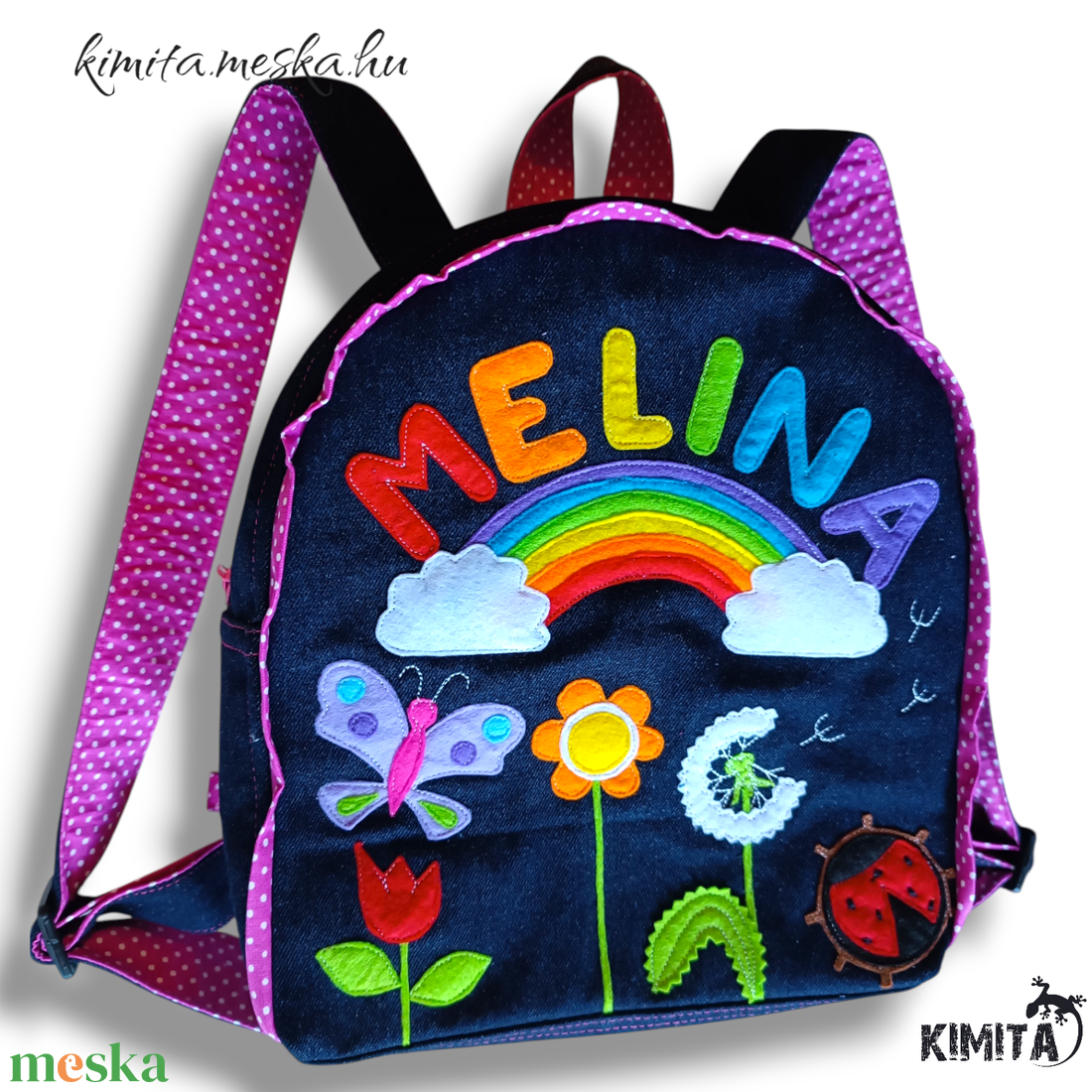 Rét mintával hátizsák  - táska & tok - hátizsák - kishátizsák - Meska.hu