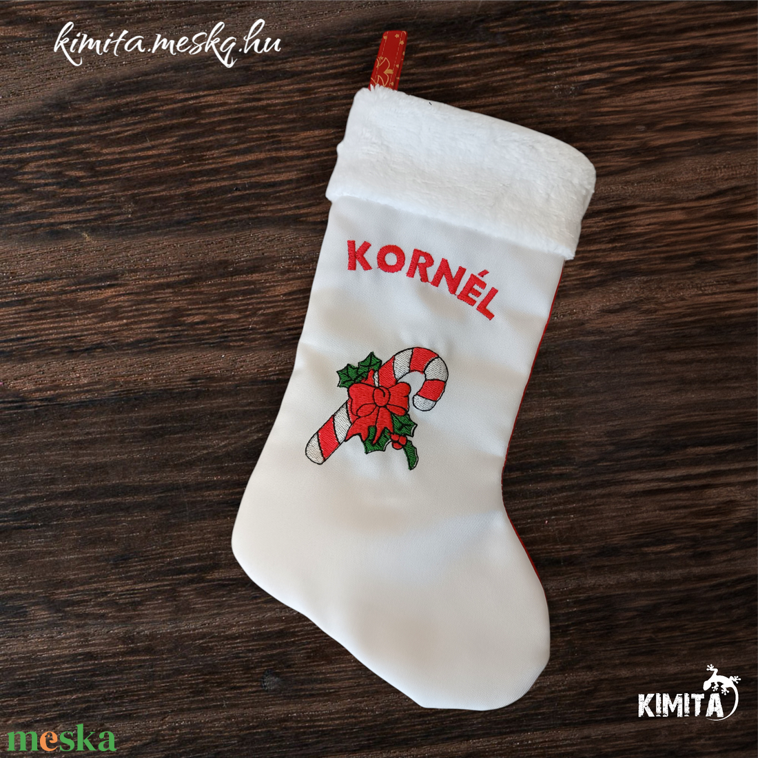 Mikulás zokni - karácsony - mikulás - mikulás csizma és zokni - Meska.hu