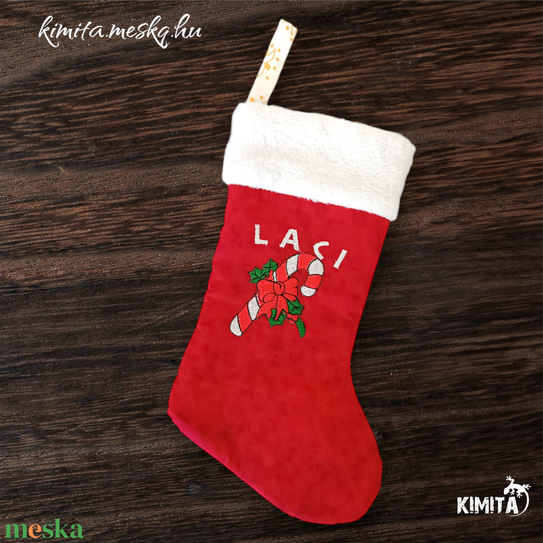Mikulás zokni - karácsony - mikulás - mikulás csizma és zokni - Meska.hu