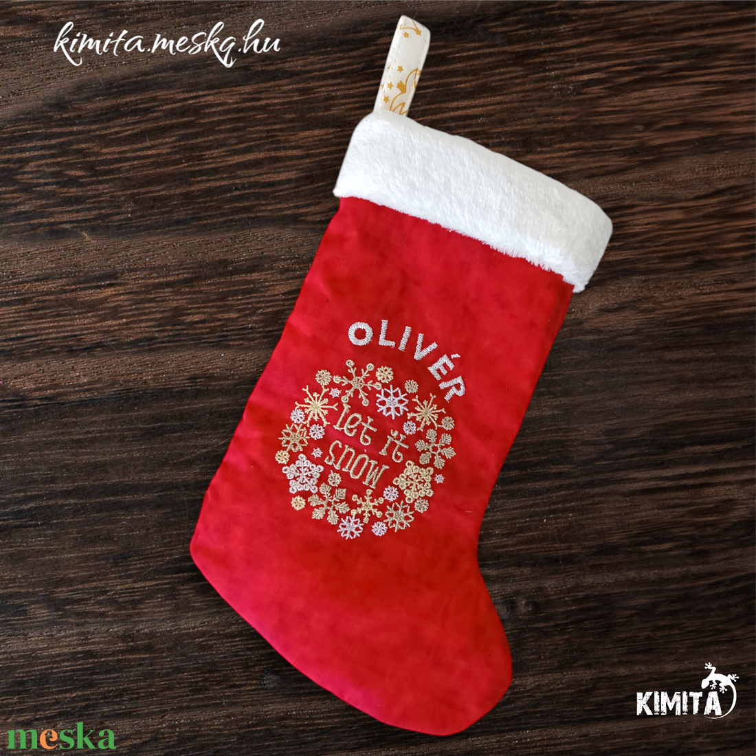 Mikulás zokni - karácsony - mikulás - mikulás csizma és zokni - Meska.hu