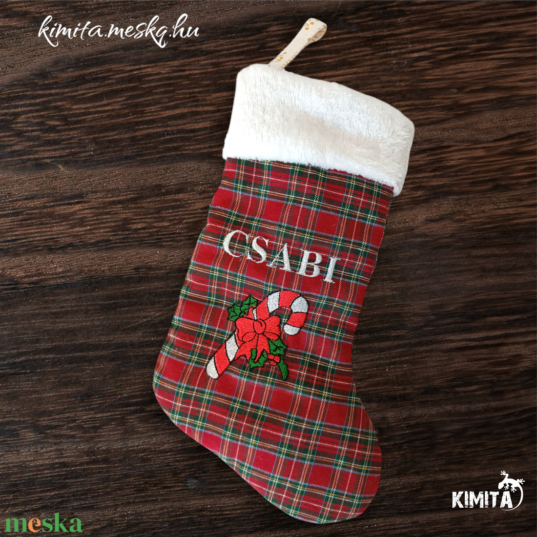 Mikulás zokni - karácsony - mikulás - mikulás csizma és zokni - Meska.hu