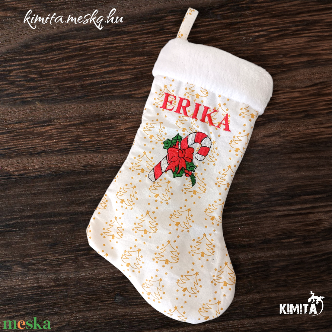Mikulás zokni - karácsony - mikulás - mikulás csizma és zokni - Meska.hu