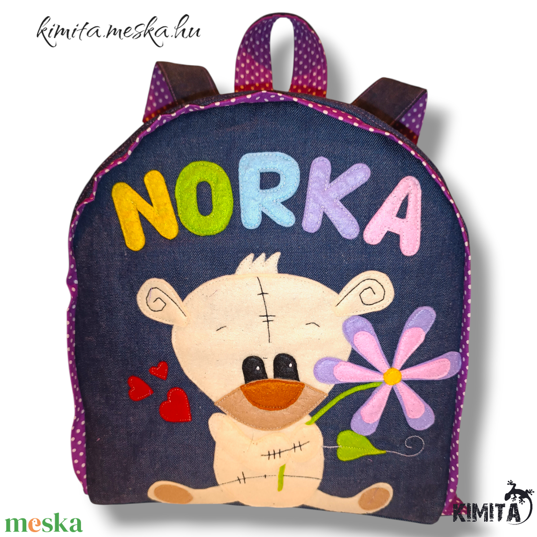 Mackós hátizsák - táska & tok - hátizsák - kishátizsák - Meska.hu