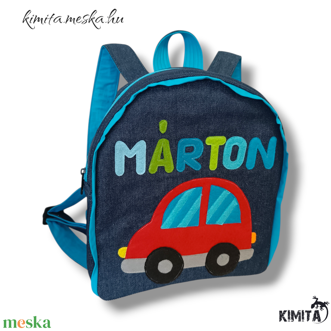 Kisautós hátizsák - táska & tok - hátizsák - kishátizsák - Meska.hu