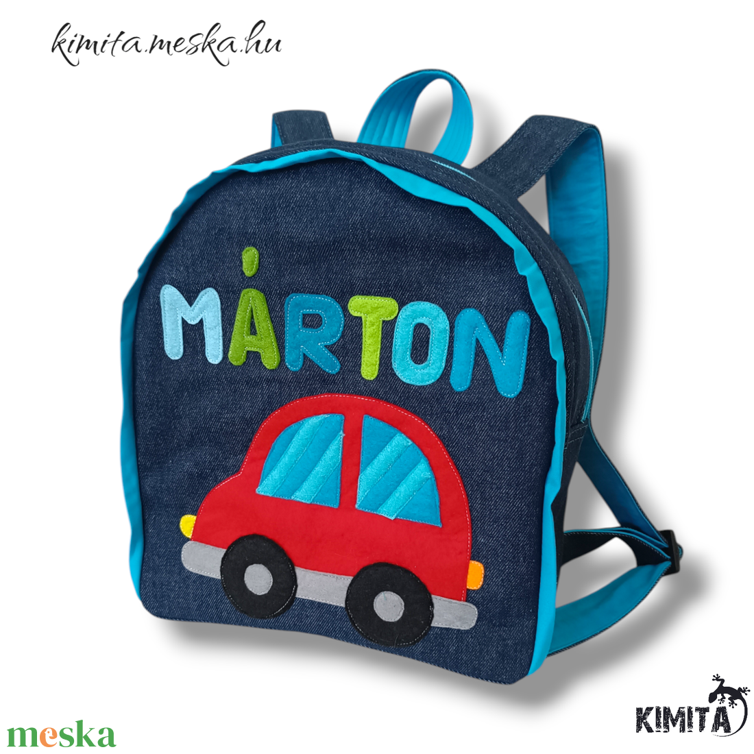 Kisautós hátizsák - táska & tok - hátizsák - kishátizsák - Meska.hu