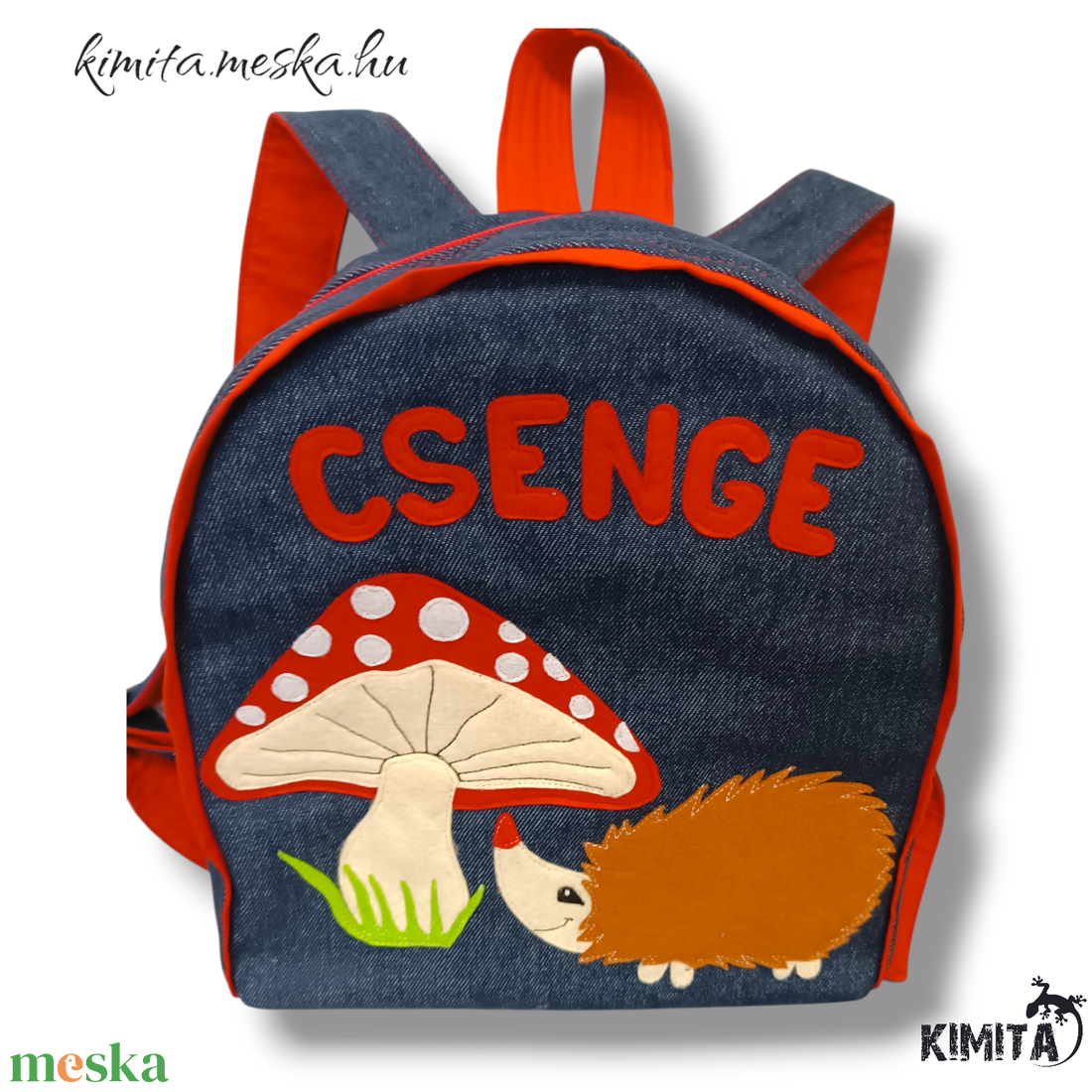 Gombás-sünis hátizsák - táska & tok - hátizsák - kishátizsák - Meska.hu