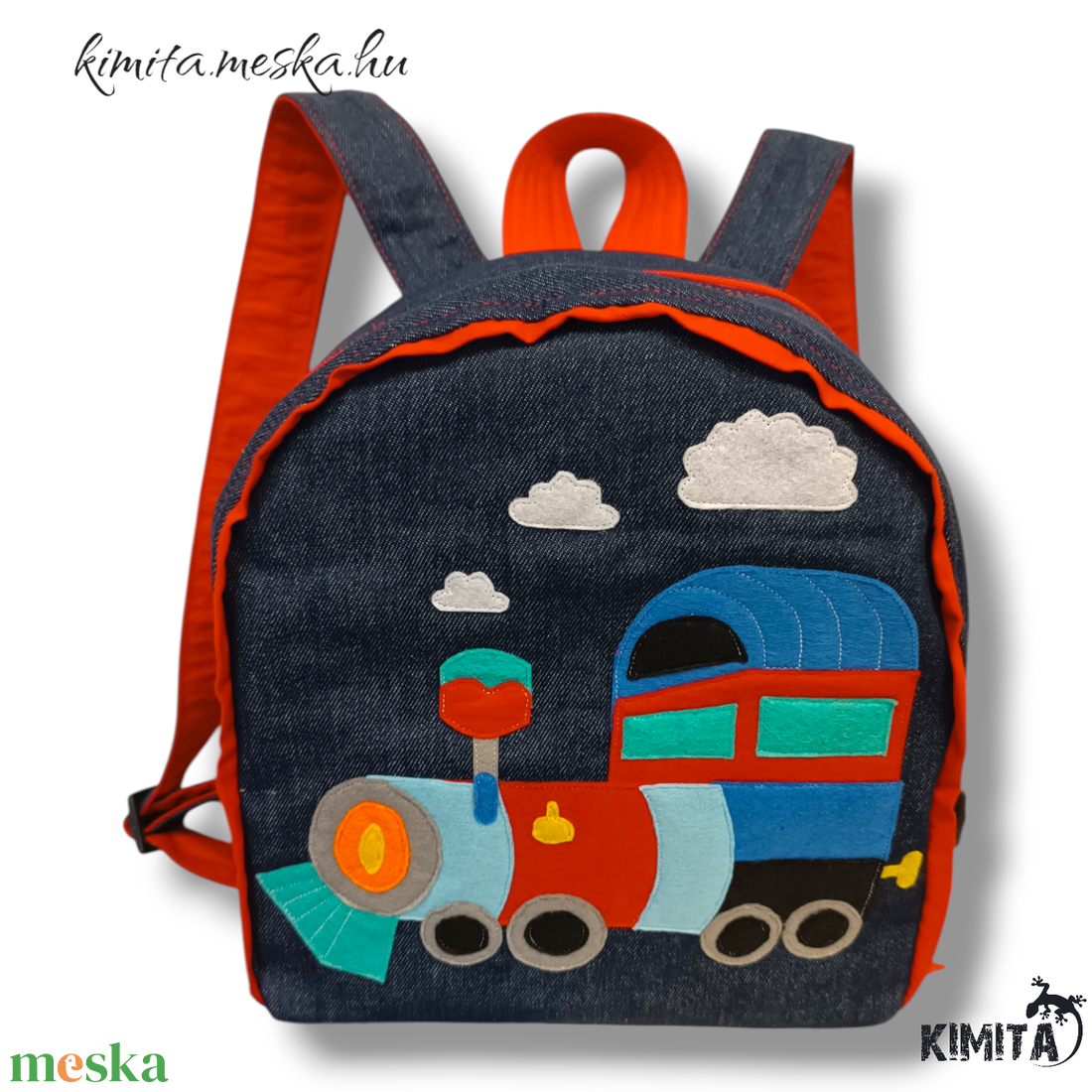Mozdonyos hátizsák - játék & sport - ovis felszerelés - ovis hátizsák - Meska.hu