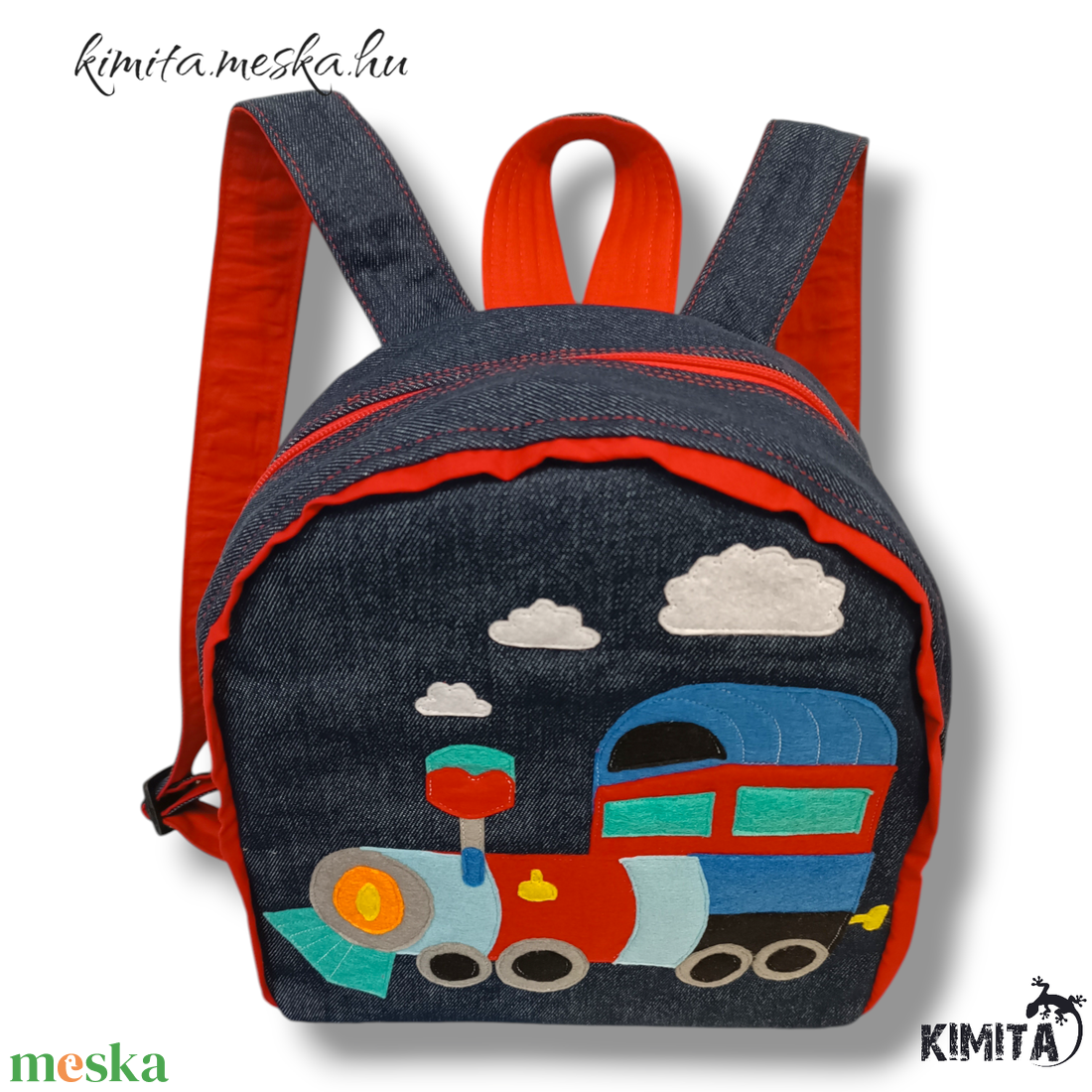 Mozdonyos hátizsák - játék & sport - ovis felszerelés - ovis hátizsák - Meska.hu