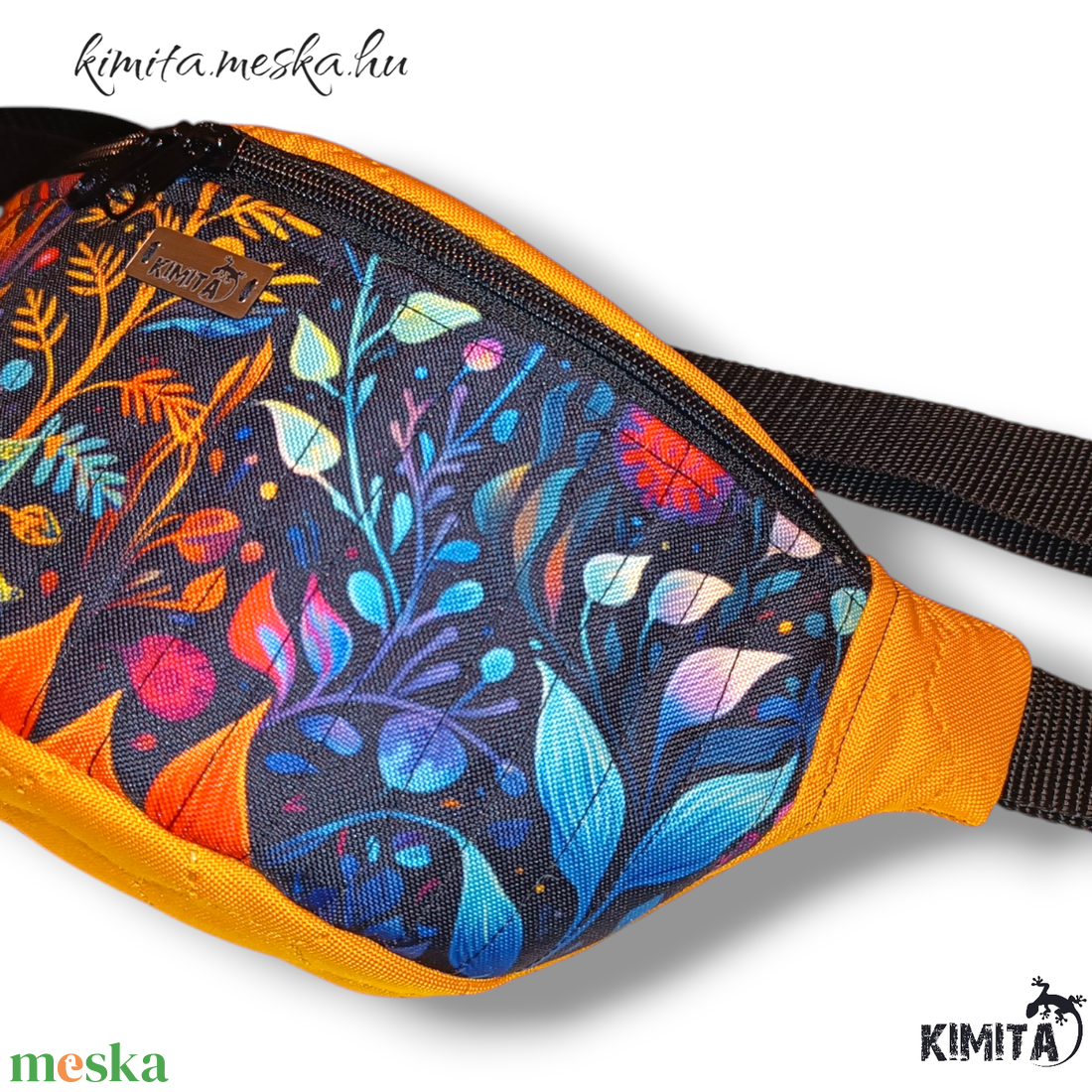 Levél mintás övtáska - táska & tok - övtáska - Meska.hu