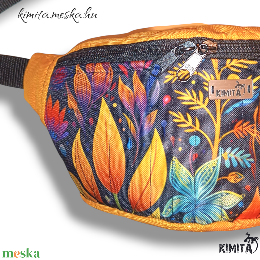 Levél mintás övtáska - táska & tok - övtáska - Meska.hu