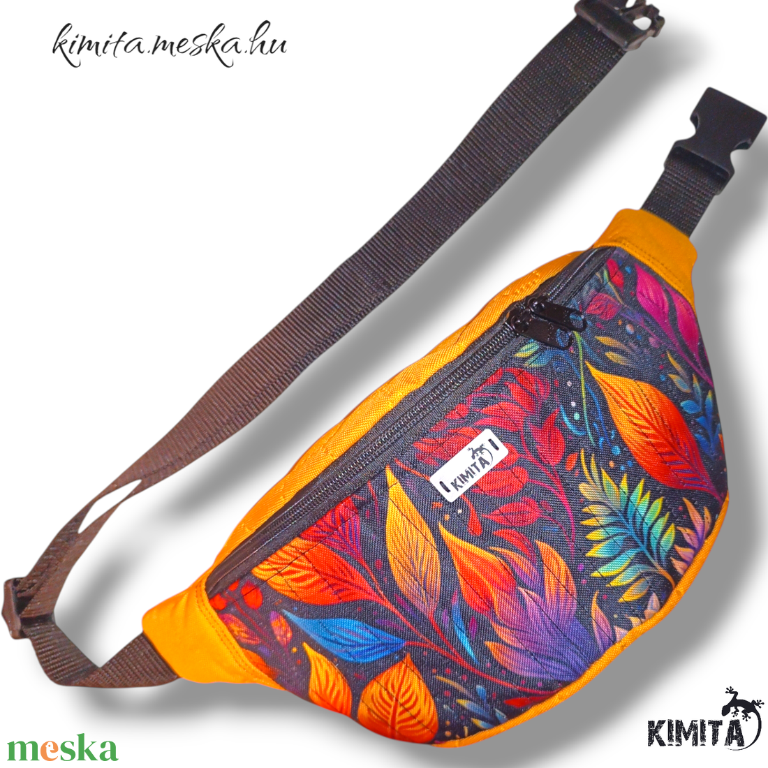Levél mintás övtáska - táska & tok - övtáska - Meska.hu