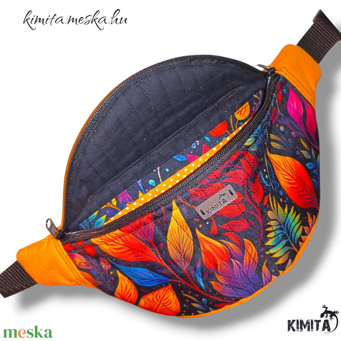 Levél mintás övtáska - táska & tok - övtáska - Meska.hu