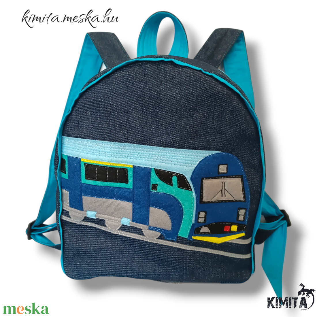 Railjet vonatos hátizsák - táska & tok - hátizsák - kishátizsák - Meska.hu