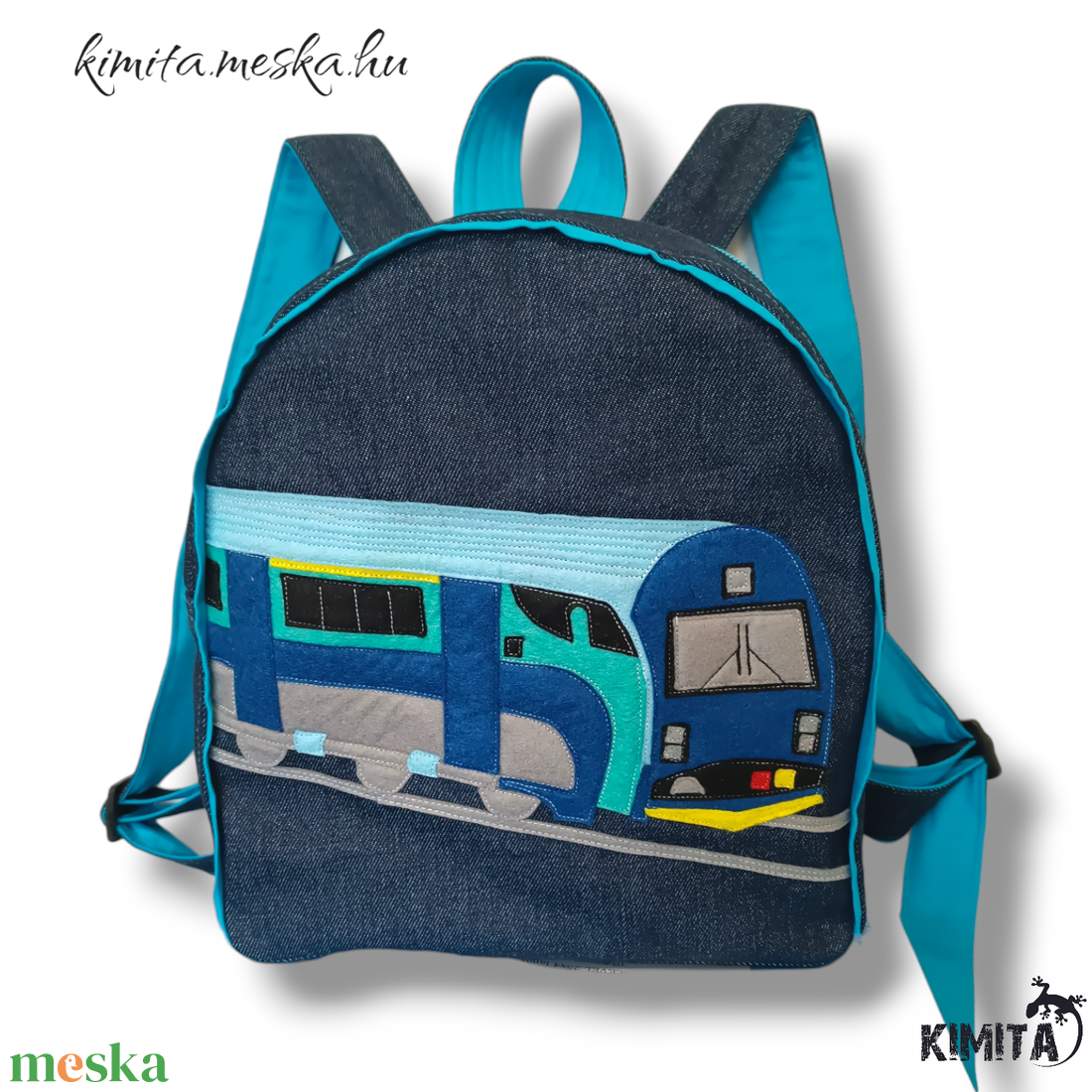 Railjet vonatos hátizsák - táska & tok - hátizsák - kishátizsák - Meska.hu