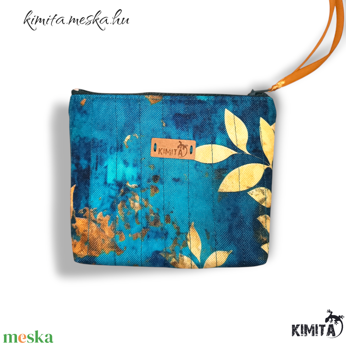 Kis méretű neszesszer - arany levelek - táska & tok - neszesszer - Meska.hu