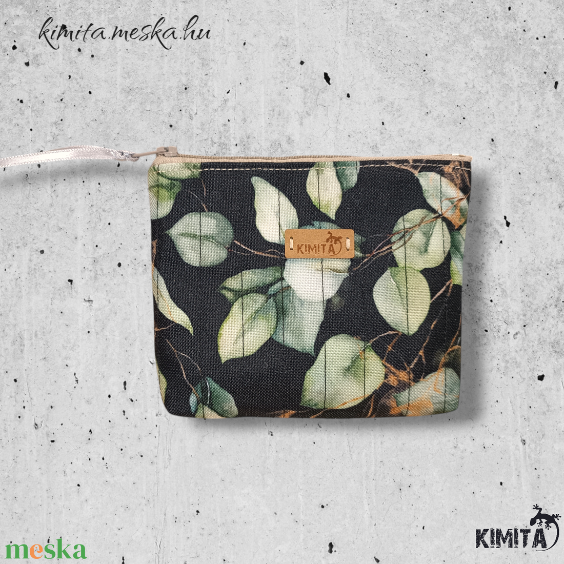 Kis méretű neszesszer - levelek - táska & tok - neszesszer - Meska.hu