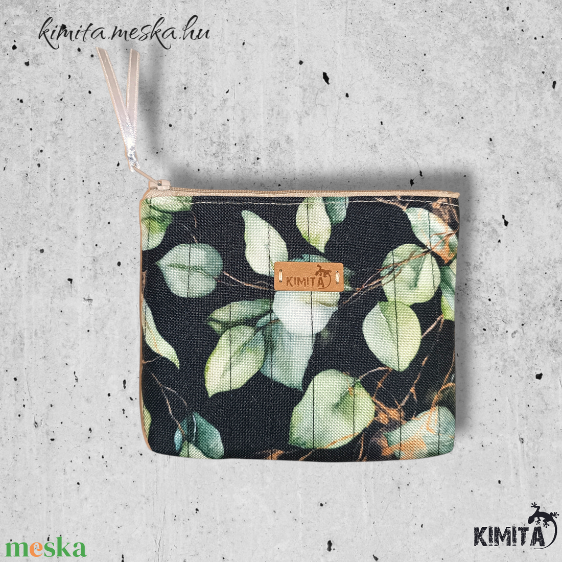 Kis méretű neszesszer - levelek - táska & tok - neszesszer - Meska.hu